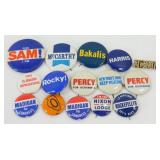 Vintage Political Campaign Pinback Buttons