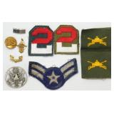Group of Military Pins and Patches