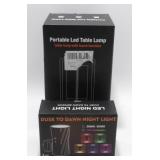 NIB Portable LED Table Lamp with Touch Function &
