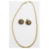 Necklace & Clip On Earrings Set