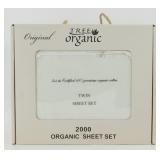 NIB Twin 100% Organic Cotton Sheet Set