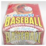 1991 Fleer Baseball Sealed Wax Box with 36 Sealed