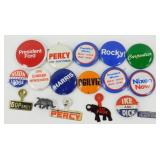 Vintage Political Campaign Pinback Buttons