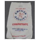 Archer Daniels 100 lb Cloth Feed Sack with Archer