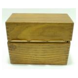 Vintage Dovetailed Oak Recipe/Index Card Box