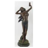 * Heavy, Vintage Woman / Maiden Sculpture on Base