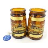 2 Vintage La Crosse Queen/Indian Statue Mini Mugs