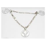 Zodiac Charm Bracelet - Marked 925 Italy
