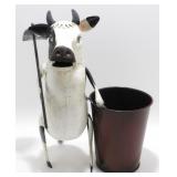 Metal Cow with Planter