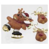 Reindeer Pin & Earrings