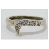 Vintage Sterling Silver CZ Ring - Size 7