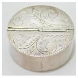Vintage Sterling Silver Pill Box