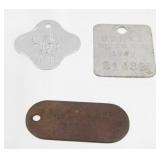 Rare 1941 Brass Upper Miss. Refuge Tag plus 2