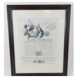 * Vintage Framed IGA Advertisement
