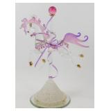 * Baron Glass Hand-Crafted Carousel Figurine
