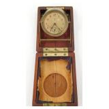 Vintage Table Clock in Wood Case - Working