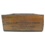 * Vintage Wooden Western Long Rifle Ammo Box