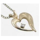 Vintage 14K Gold Filled and Diamond Necklace -