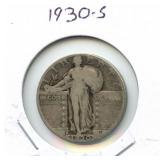 1930-S Standing Liberty Silver Quarter