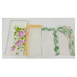 Vintage Grouping of Hankies, Including Tatted and