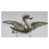 Vintage Sterling Silver Duck Brooch - Signed