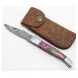 New Damascus Blade Folding Pocket Knife with