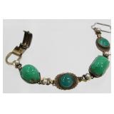 Vintage Stone and Jade Bracelet - 7 ï¿½ï¿½ Long