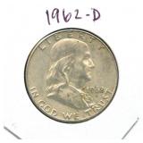1962-D Franklin Silver Half Dollar