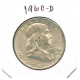 1960-D Franklin Silver Half Dollar