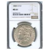1884-O Morgan Silver Dollar - NGC MS 61