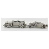 Pair of Danbury Mint Pewter Cars - 1928 Lincoln