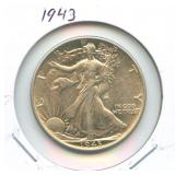 1943 Walking Liberty Silver Half Dollar