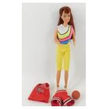 Vintage 1980ï¿½s Barbie Doll in Exercise Outfit,
