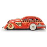 Vintage Marx Tricky Taxi Wind-Up Tin Toy with Key
