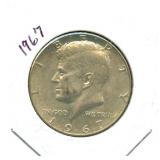 1967 Kennedy Silver Half Dollar - 40% Silver