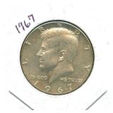 1967 Kennedy Silver Half Dollar - 40% Silver