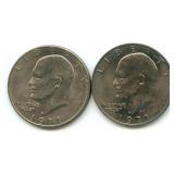 1971 & 1971-D Eisenhower Dollars