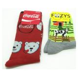 Two Pairs of New Socks ï¿½Coca Colaï¿½ and ï¿½Foozyï¿½sï¿½