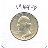 1964-D Washington Silver Quarter