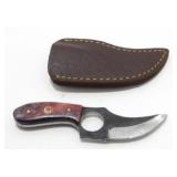 New Carbon Steel Skinner Knife with Leather