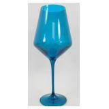 * New Never Used Estelle Teal Stemmed Wine Glass,