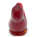 * Vintage ï¿½Cardinal of Loveï¿½ Art Glass Figurine