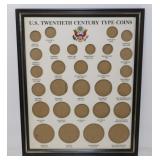 U.S. 20th Century Type Coins - Picture Frame Set