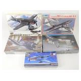 * 4 Plastic Airplane Model Kits - 3 Still Sealed