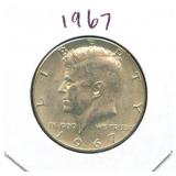 1967 Kennedy Silver Half Dollar - 40% Silver
