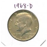1968-D Kennedy Silver Half Dollar - 40% Silver