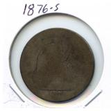 1876-S Seated Liberty Silver Half Dollar