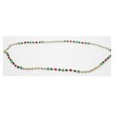 Vintage 1940ï¿½s Bead Necklace - 54ï¿½ Long