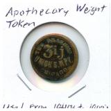 Apothecary Weight Token - Used from 1840 to