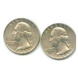 Pair of Washington Silver Quarters